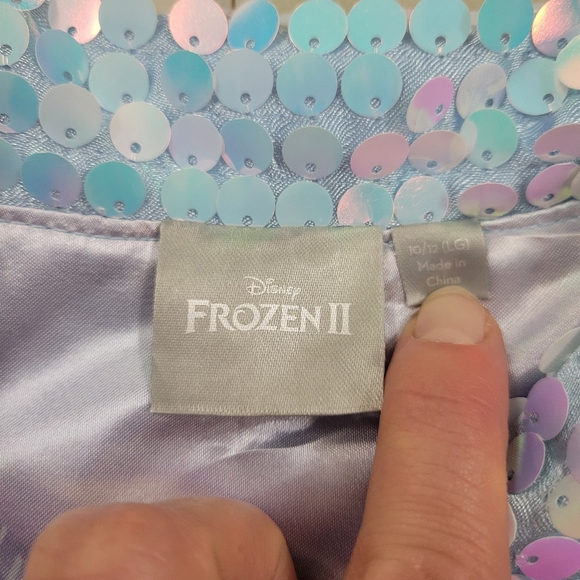 Girls Disney Frozen II Blue Elsa Jacket Size Large - Picture 4 of 7